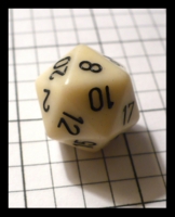 Dice : Dice - 20D - Ivory with Black Numerals Ebay Aug 2009